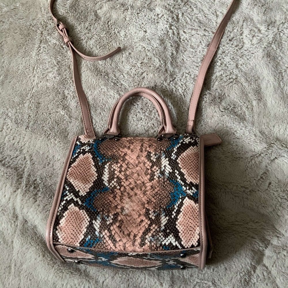 Snakeskin faux leather purse